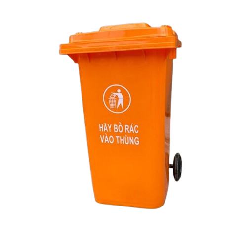 THÙNG RÁC 240L - MÀU CAM HDPE 100%