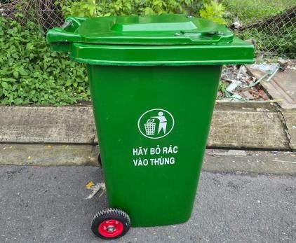 Thùng rác 240l composite chống cháy, va đập