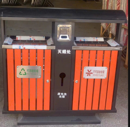 Thùng rác inox304 giả gỗ 2