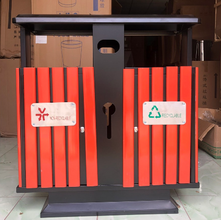 Thùng rác inox304 giả gỗ