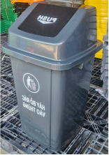Thùng rác nhựa 100L nắp lật Push