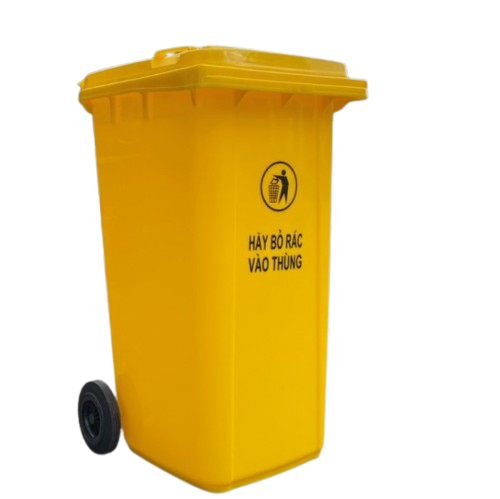 THÙNG RÁC NHỰA 240L-HDPE 13KG MÀU VÀNG