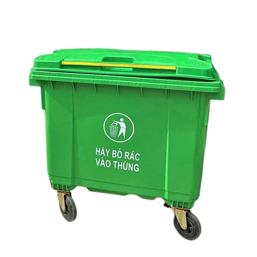 THÙNG RÁC NHỰA 660L- HDPE MÀU XANH LÁ