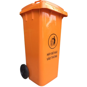 Thùng rác nhựa 120L- HDPE MÀU CAM