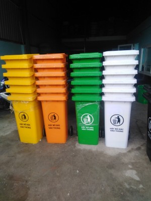 Thùng rác nhựa 120L- HDPE