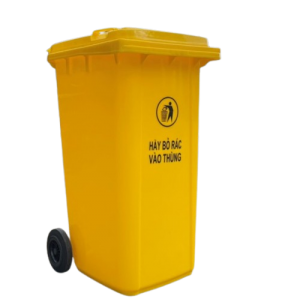 THÙNG RÁC NHỰA 240L-HDPE 13KG MÀU VÀNG
