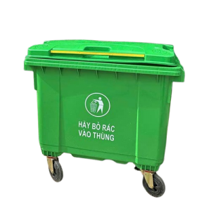 THÙNG RÁC NHỰA 660L- HDPE MÀU XANH LÁ